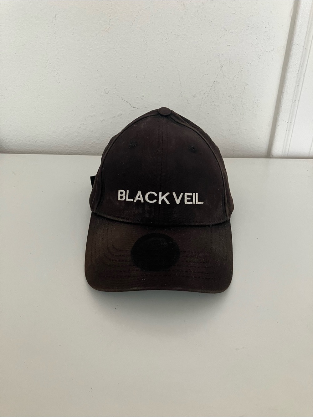 Black Veil Embroidered Black Baseball Cap